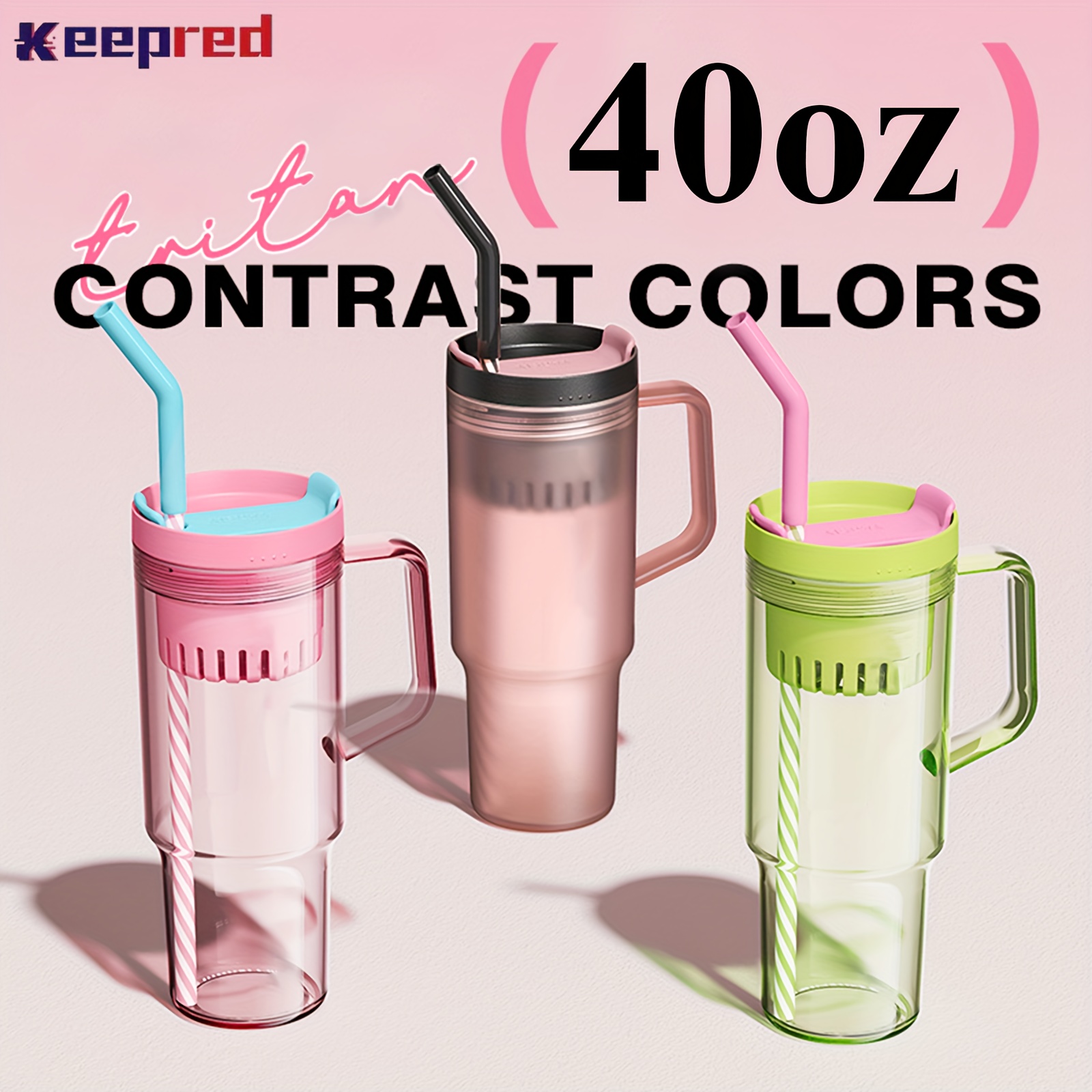 Keepred Insulated Stainless Steel Straw Cup Coffee Cups With - Temu