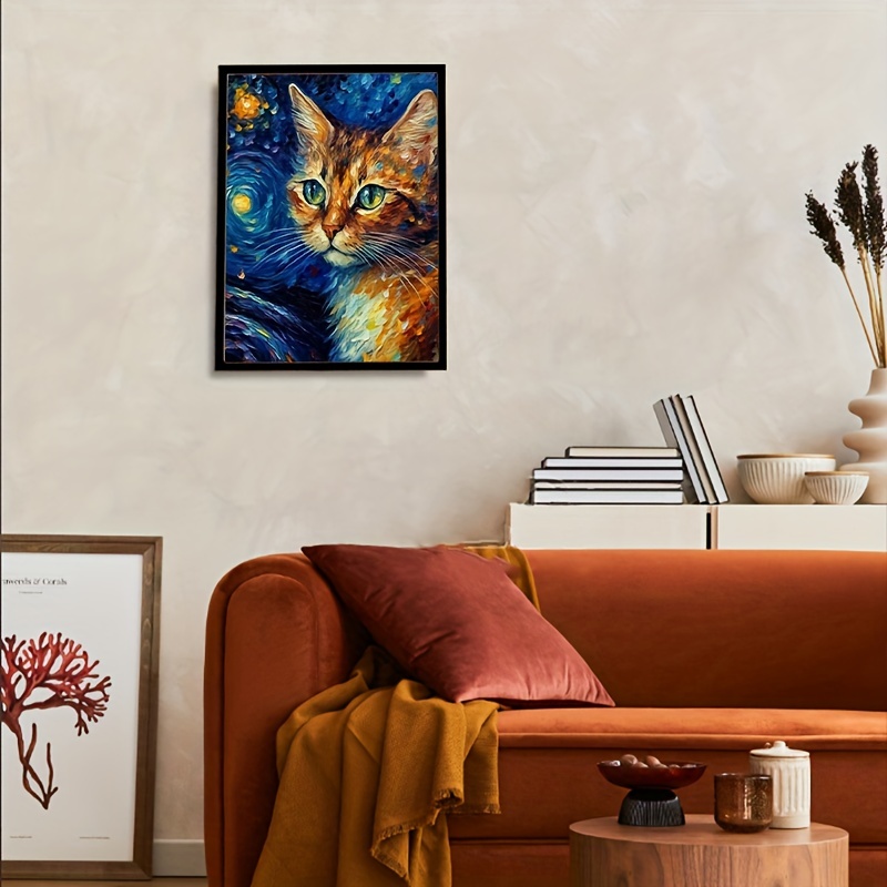 1pc 30*30cm/11.8inx11.8in DIY Handmade 5D Diamond Painting Kit Cat Diamond  Painting Full Diamond Art Embroidery Cross Stitch Painting Diamond Painting