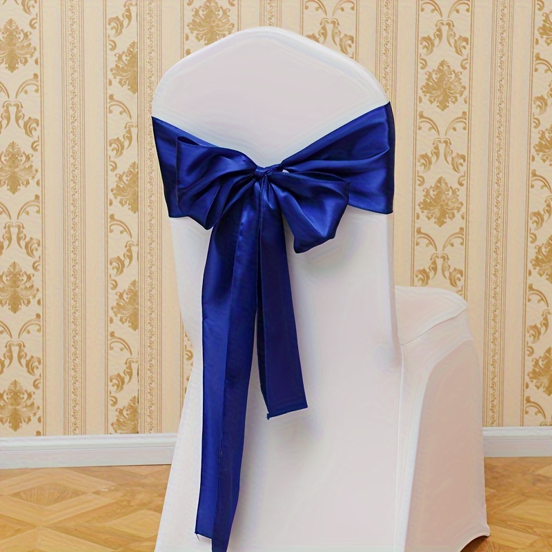 Image of 25pcs. Chair Back , Bows, Ties, Straps, Chair Decorations, Wedding Decorations, Banquet Decorations, Chair Back Decorations, Ribbons, Ribbons