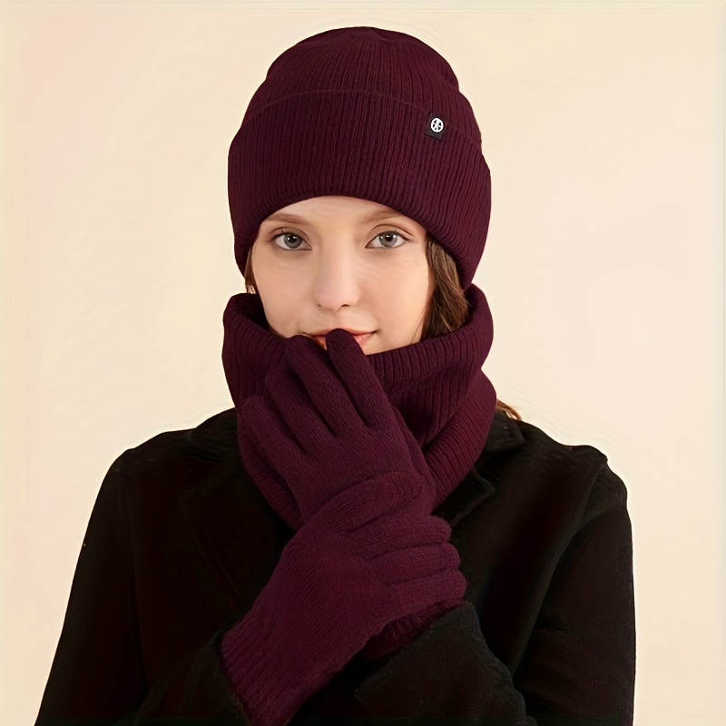 Ensemble bonnet et écharpe d'hiver pour enfants, bonnet et écharpe en  tricot chaud 2 pièces pour 4 à 12 ans, gris foncé 