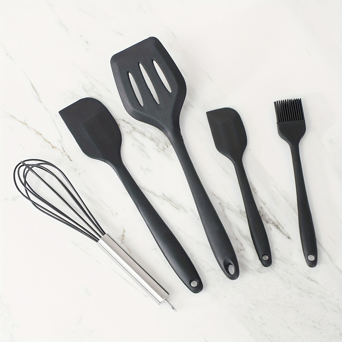 5pcs 1 Pack Silicone Spatula Set For Baking Non Sticky - Temu