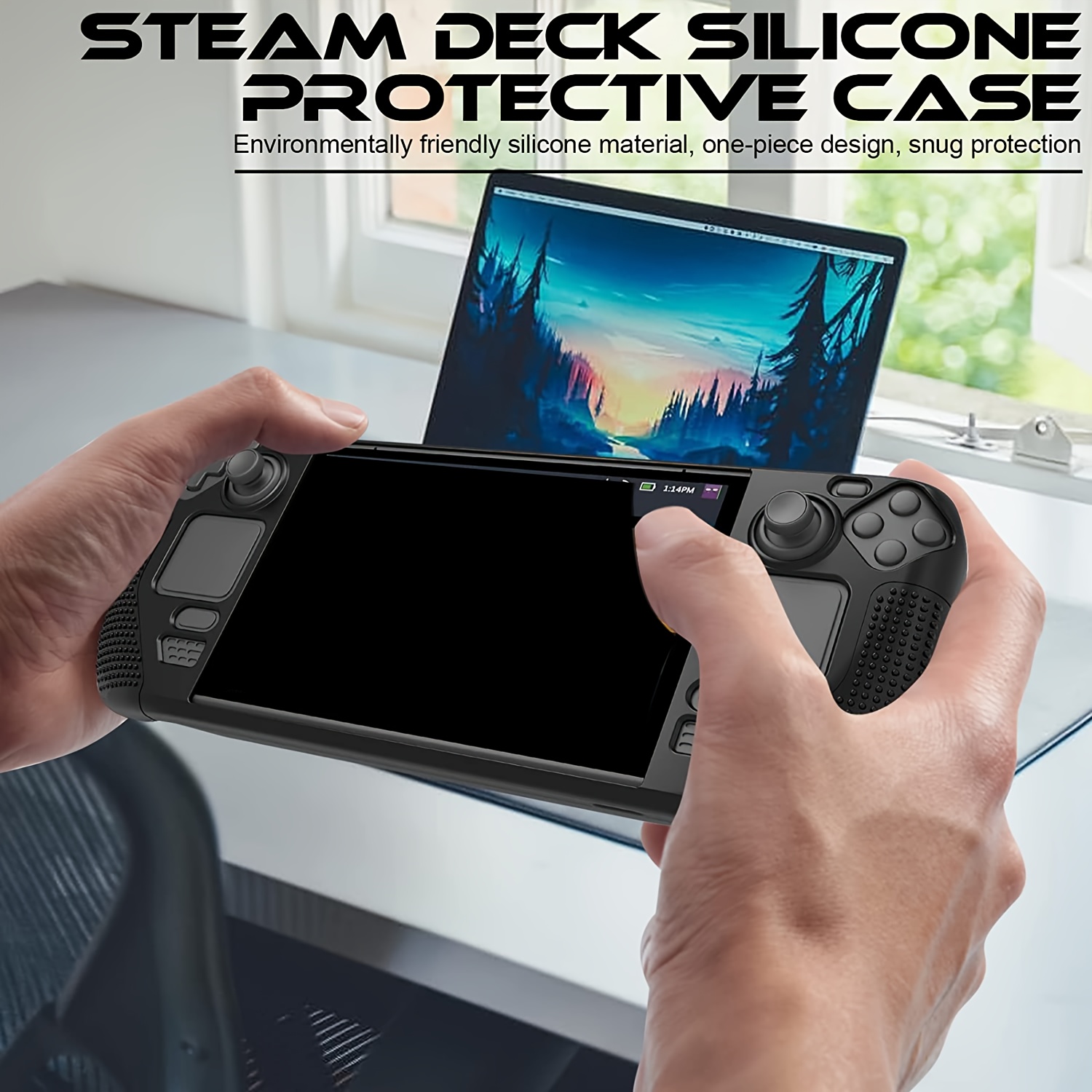 Funda Silicona Steam Deck, Benazcap Accesorios Agarre Prueba Golpes,  Antideslizantes Prueba Colisiones Consola Steam Deck, Negro - Tecnología -  Temu Chile