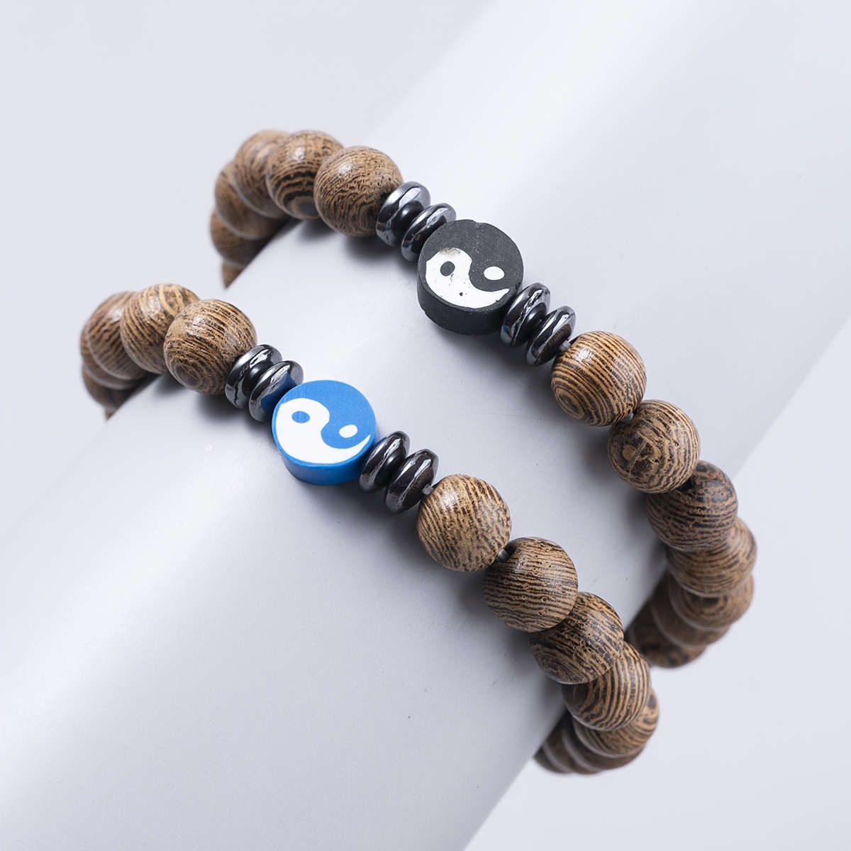 Yin Yang Charm Couple Bracelet Set