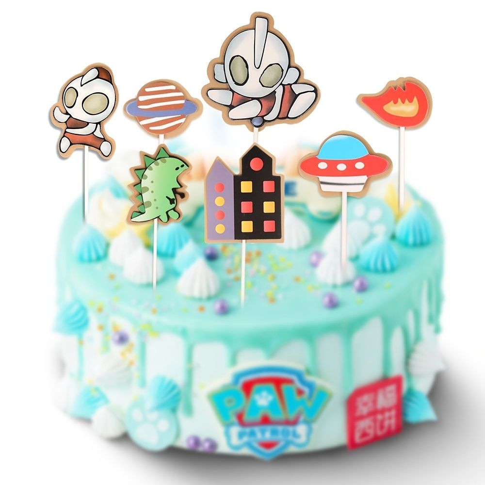 1 Pack Cartoon Birthday Cake Decoration Decorations For Birthday Party  Ultraman Themed Party Small House Party Kids Party Cake Decorations Party  Supplies Party Decor - Home & Kitchen - Temu