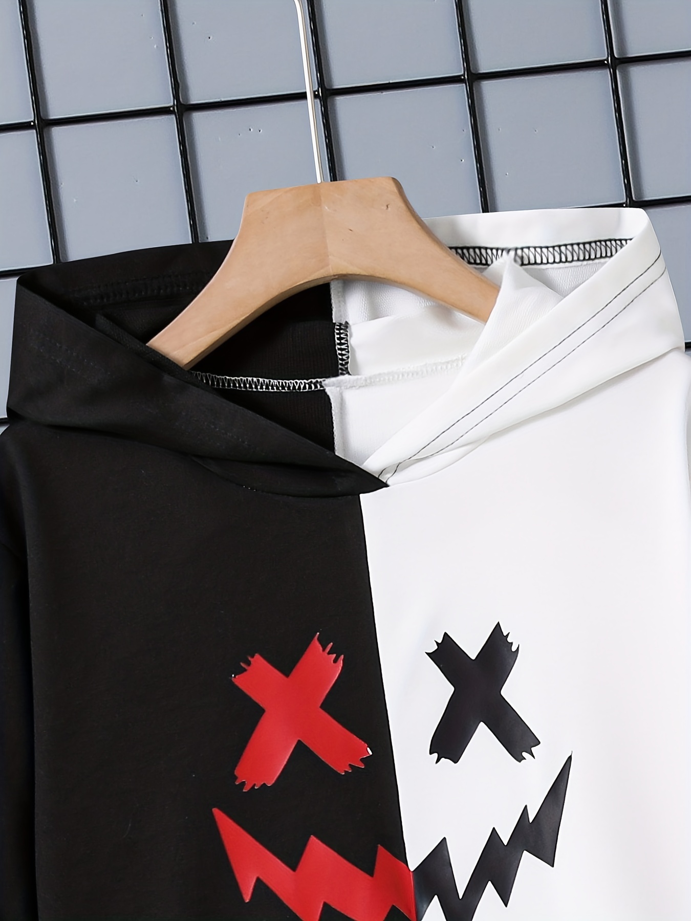 Off white hoodie online red face