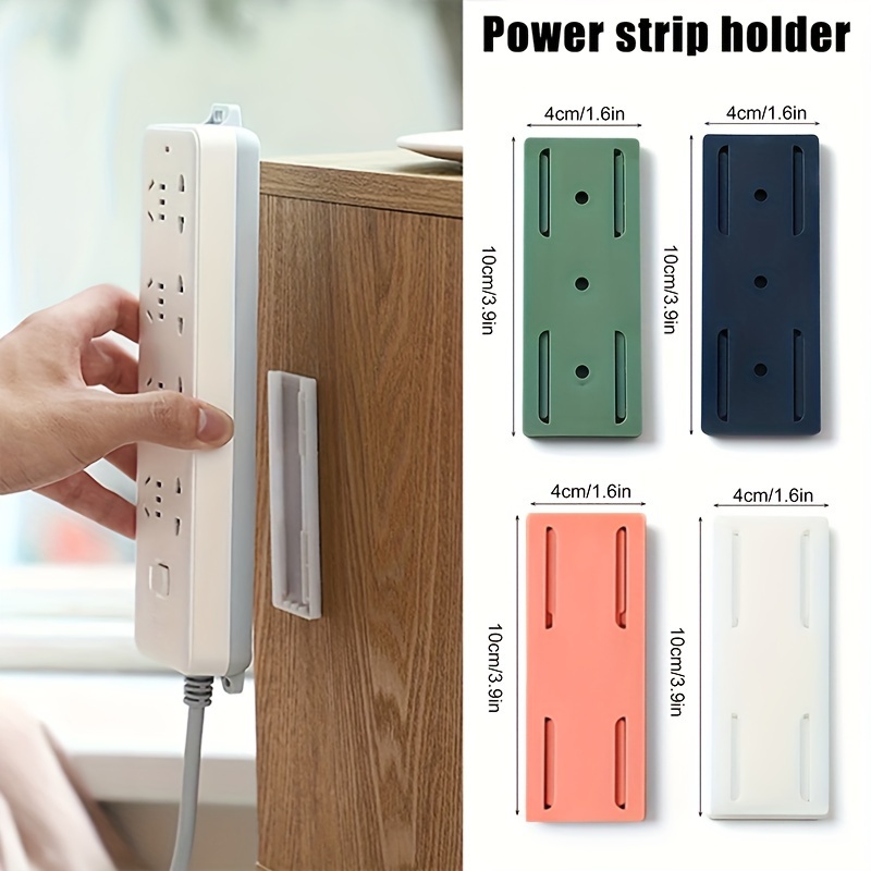 5/10Pcs Power Cord Plug Socket Hook, Self Adhesive Wall Strong Transparent  Punch-Free Bathroom Hooks Holder Bathroom Accessories