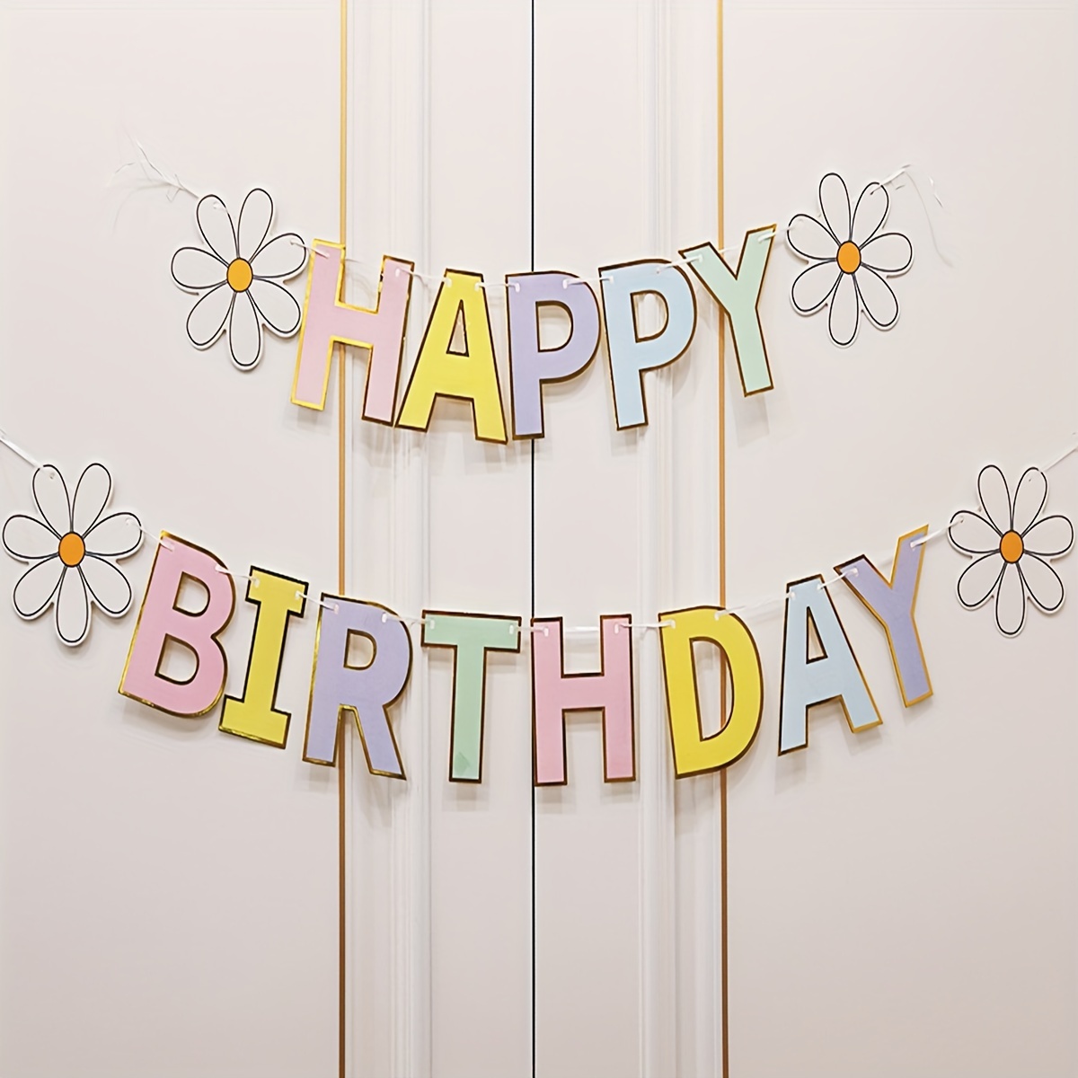 Birthday Pull Flag Birthday Party Baby Background Wall Scene - Temu