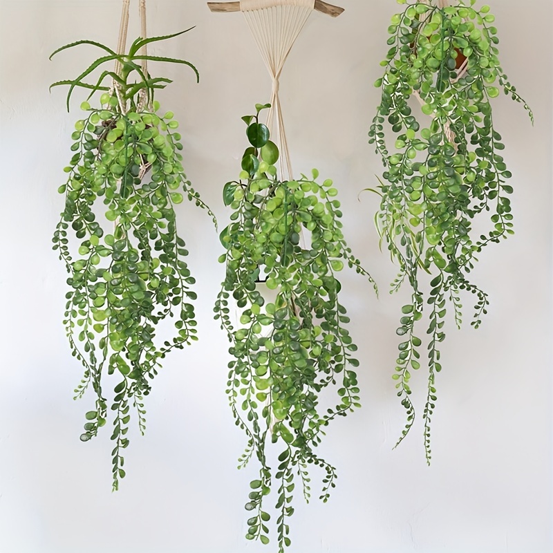 Artificial Hanging Plants Fake Home Outdoor Hanging Greenery Plant