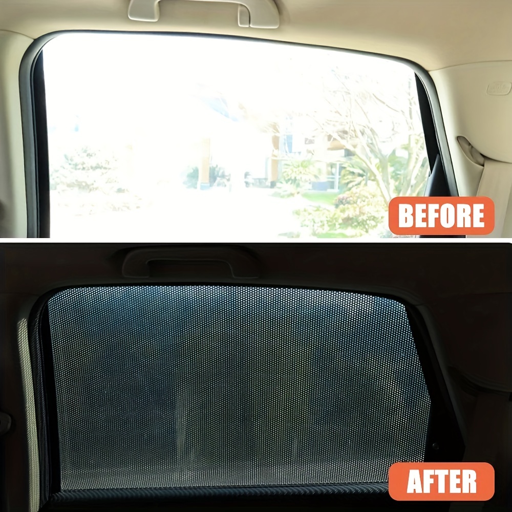 Diy Car Self adhesive Sunshade Sun Protection Curtain Black - Temu