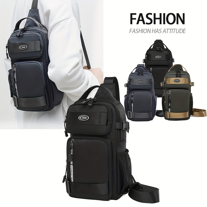 Men's Simple Lightweight Waterproof Crossbody Bag Casual - Temu Canada