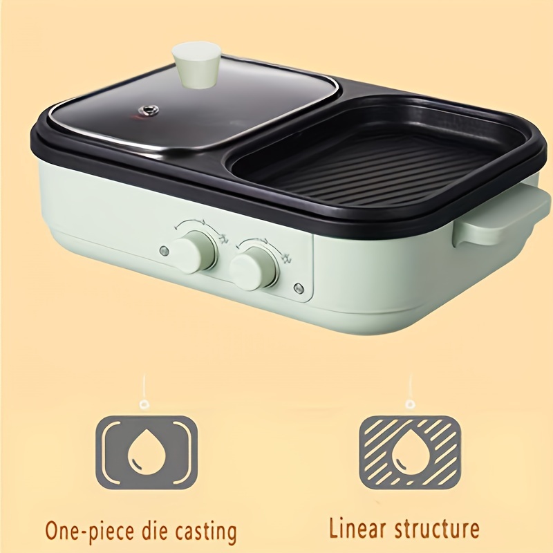 110v Electric Hot Pot Grill Barbecue, Household Multifunctional Cooking Pot Electric  Grill Barbecue Stove Shunde Small Household Appliances - Temu