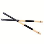 1 pair professional bamboo drum brushes with rubber handle ideal for country jazz and ballad percussion playing 40cm bundle with drum sticks