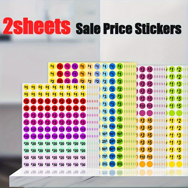 Price Stickers Pricing Label Pre printed Retail Pricing - Temu