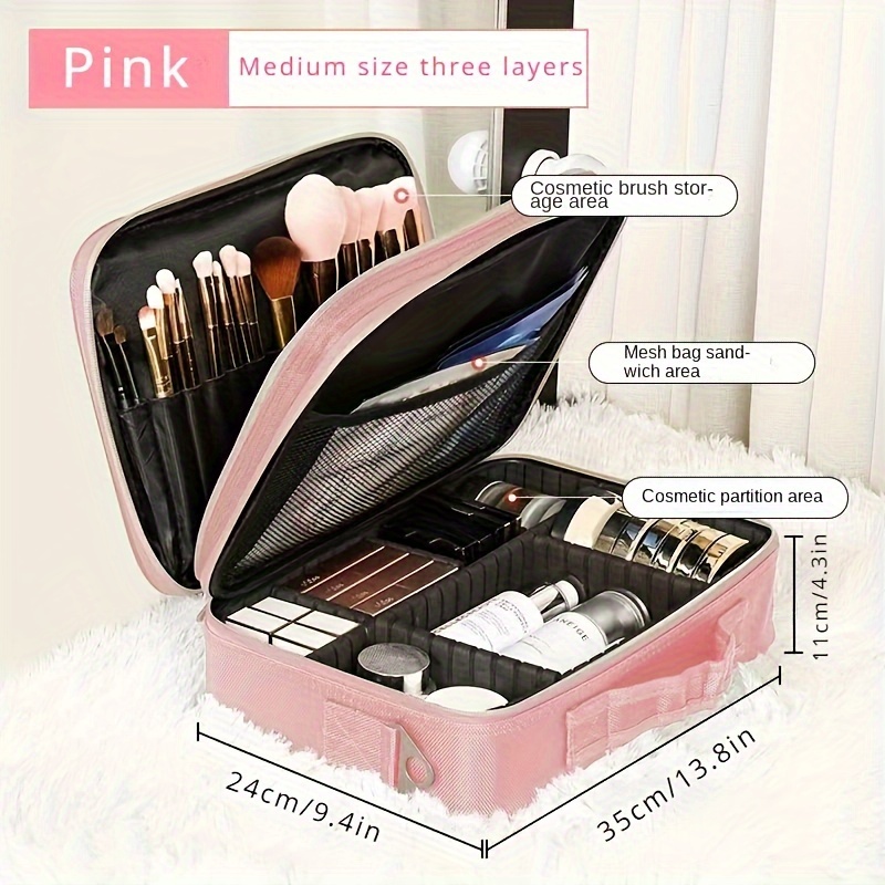 Large capacity Cosmetic Storage Box Travel Cosmetic Bag - Temu
