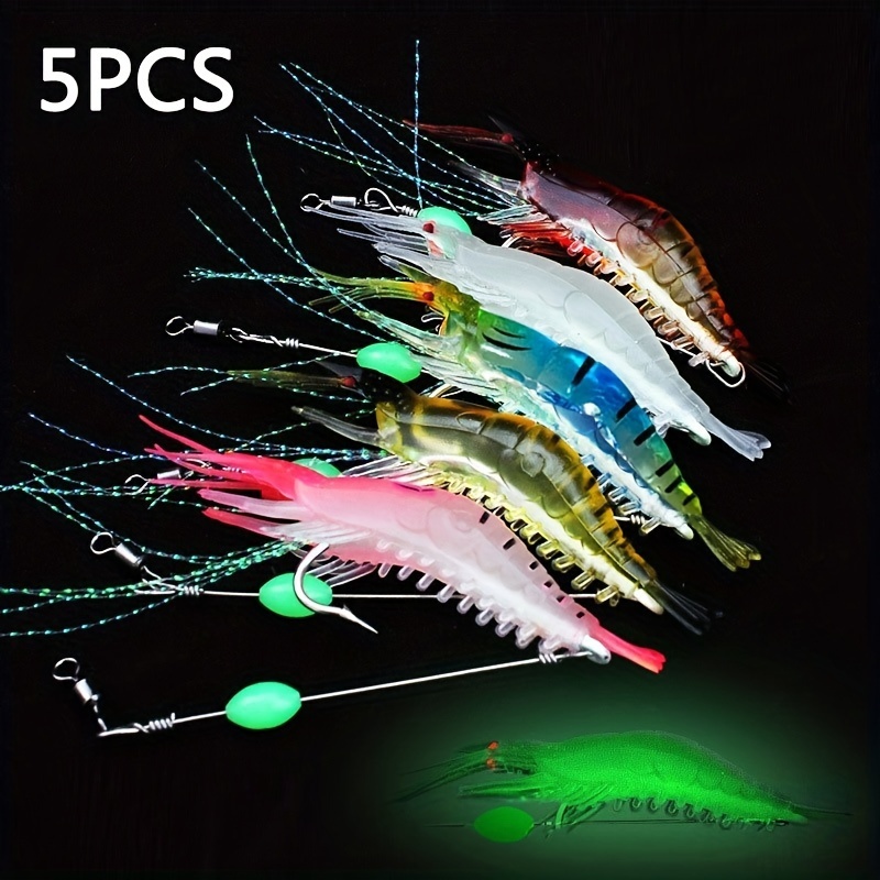5pcs Luminous Grasshopper Fishing Lure Set - Glow in the Dark Hard Bait for  Freshwater and Saltwater Fishing - Lifelike Shape and Movement - Includes