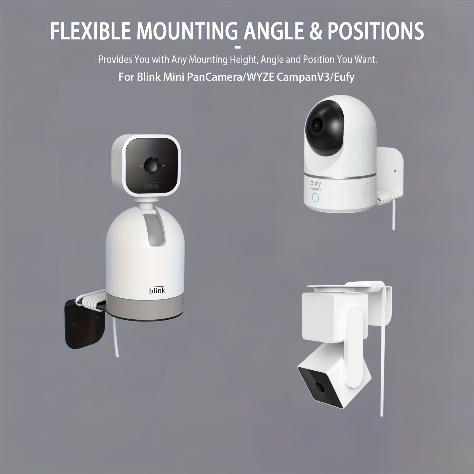Soporte de montaje de cámara de seguridad de vigilancia, soporte de pared  universal ajustable para cámaras de seguridad CCTV, cámaras IP, cámara domo