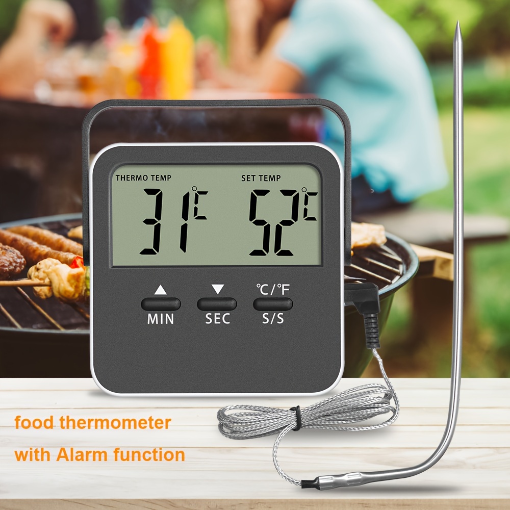 Thermomètre De Cuisson Des Aliments Avec Fonction De Minuterie D