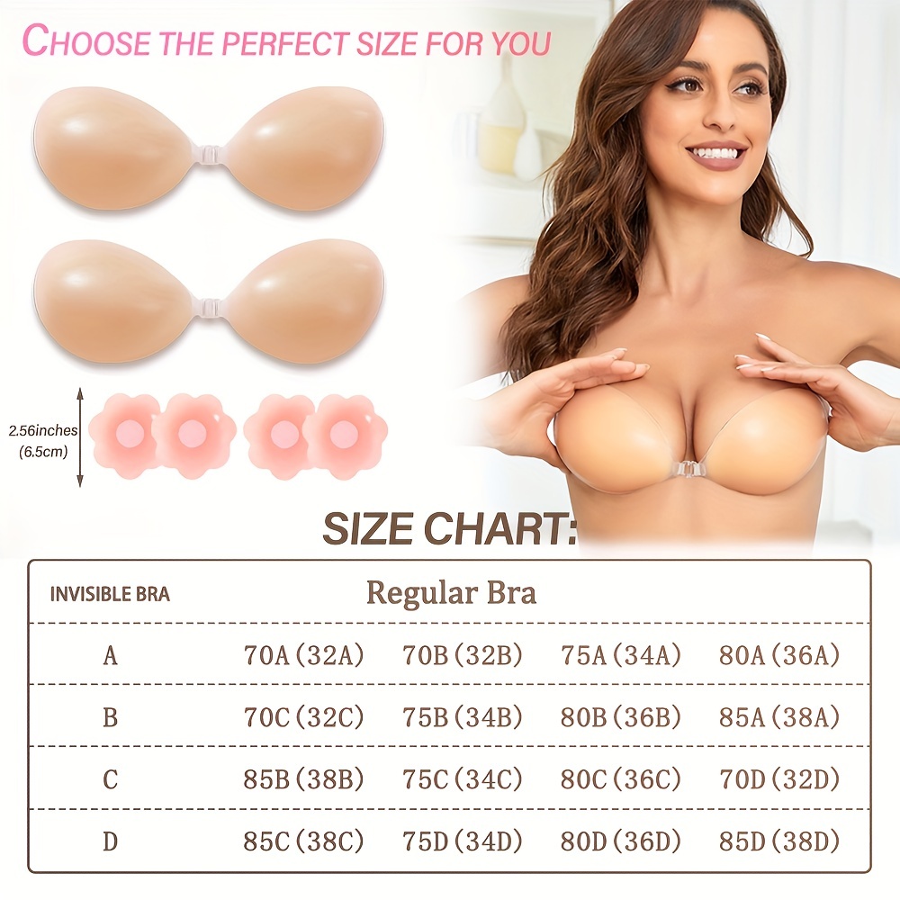 Top-Selling Invisible Nipple Cover Bra Size Chart Strapless