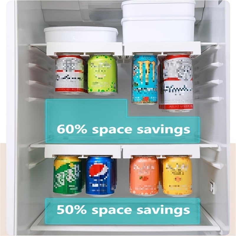 2 Pack Can Rack Stackable Pantry Organizer Kitchen Beer Soda Coke Storage  Holder