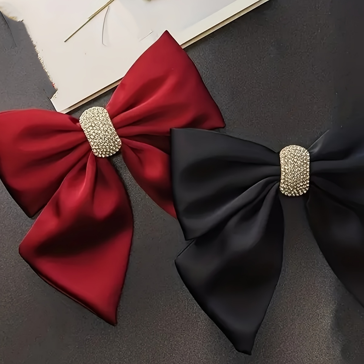 

1pc Large Bowknot Hair Clip French Style Shiny Rhinestone Bowknot Hairpin Hair Barrette Vintage Hair Accessories