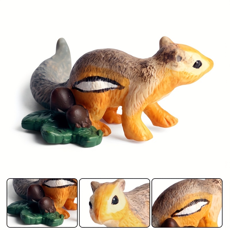 Moukiween Woodland Animals Figures – 14pcs Realistic Forest Animals Cake  Toppers Creatures Figurines Playset Miniature Animal Toys Birthday Gift for