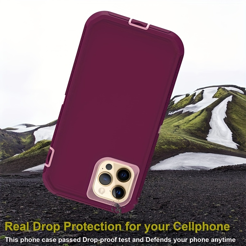 Funda para iPhone 14/iPhone 13: funda protectora de doble capa resistente  para teléfono celular, a prueba de golpes, resistente con protector de