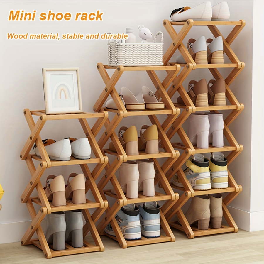 Benitaku Shoe Storage Organizer - Foldable Shoe Storage Cabinet with Doors  - Durable and Stable Shoe Storage Boxes - Stackable Shoe Rack Organizer for