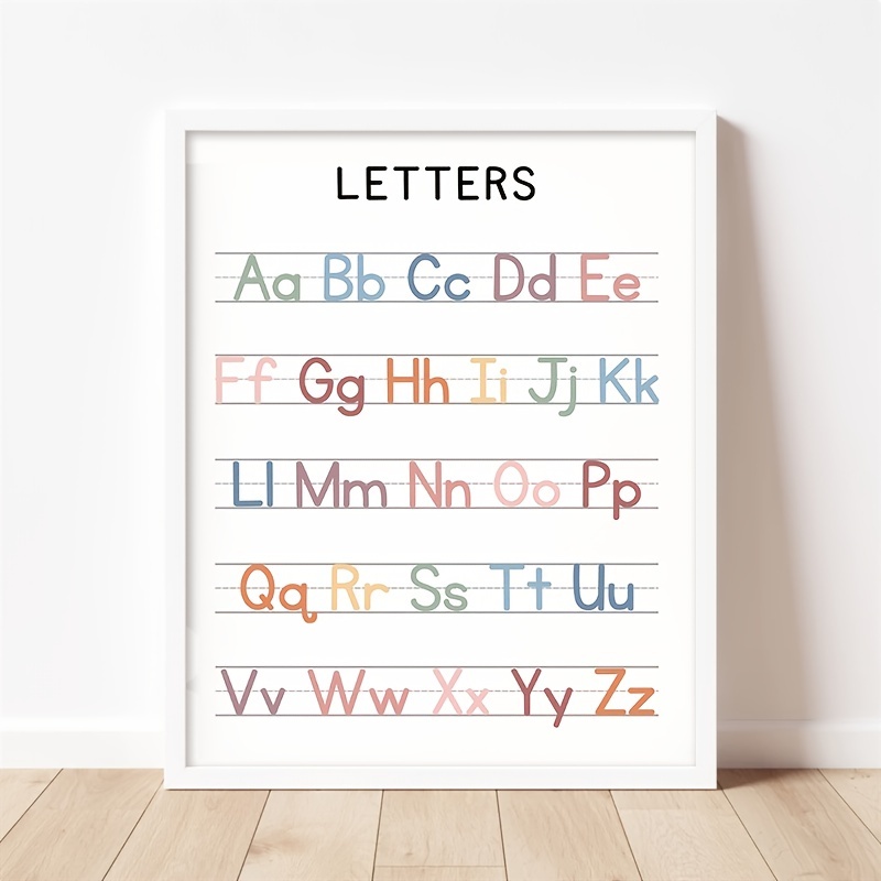 Montessori Alphabet Poster, Handwriting Chart, ABC Print, Educational Art,  Kids Room Decor, Homeschool Classroom Decor, Instant Download 