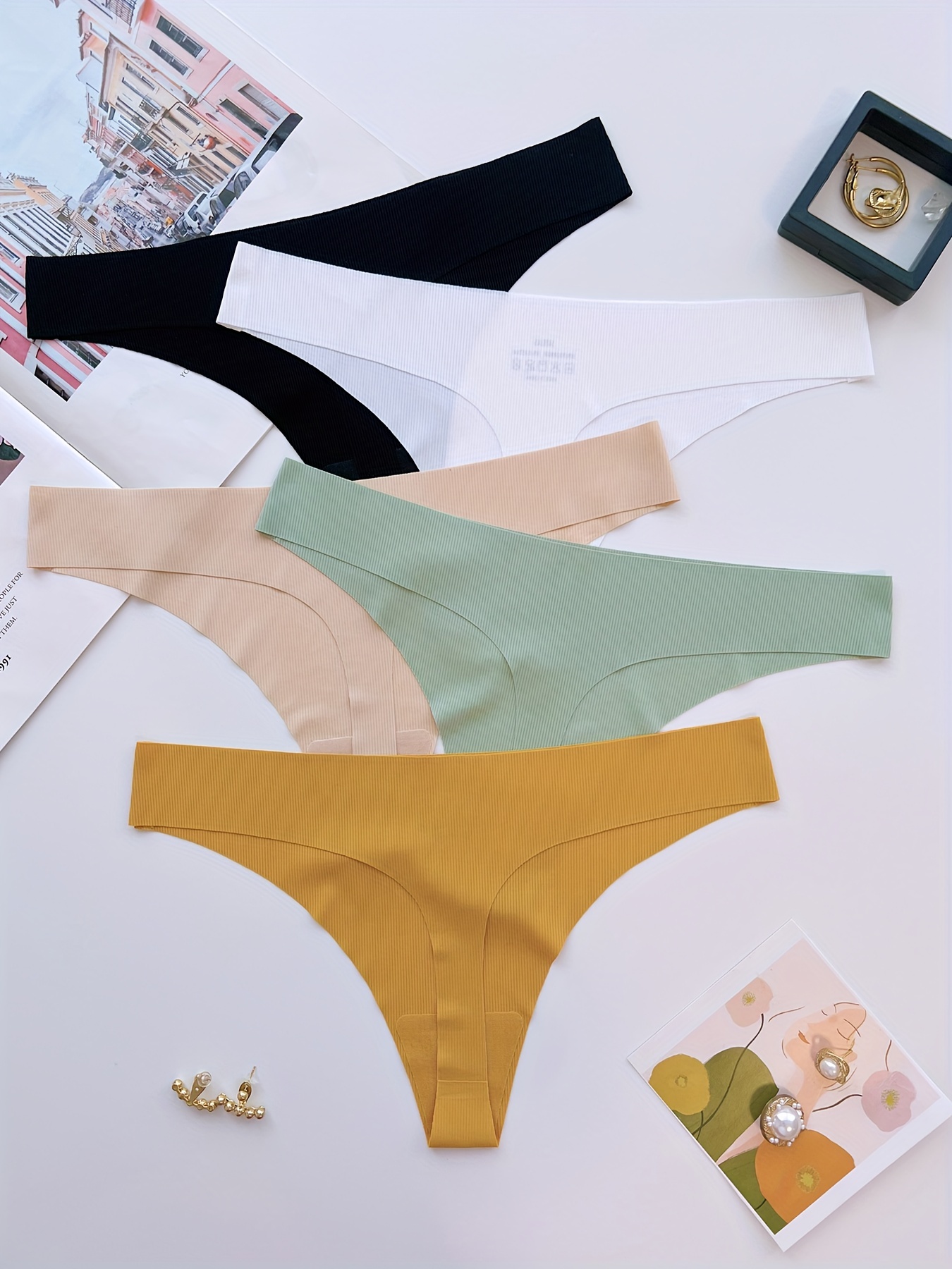 Women's High Waisted Seamless Briefs Panties Underwear - Temu Canada