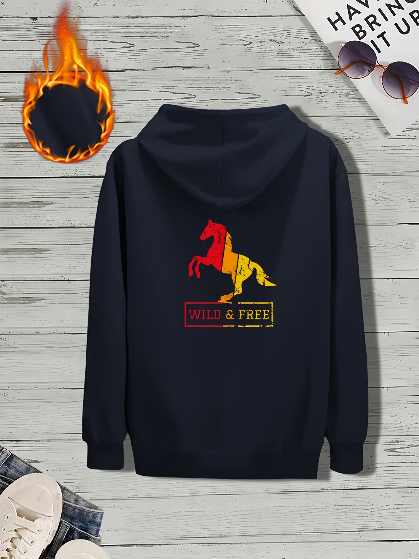 Horse zip 2025 up hoodie