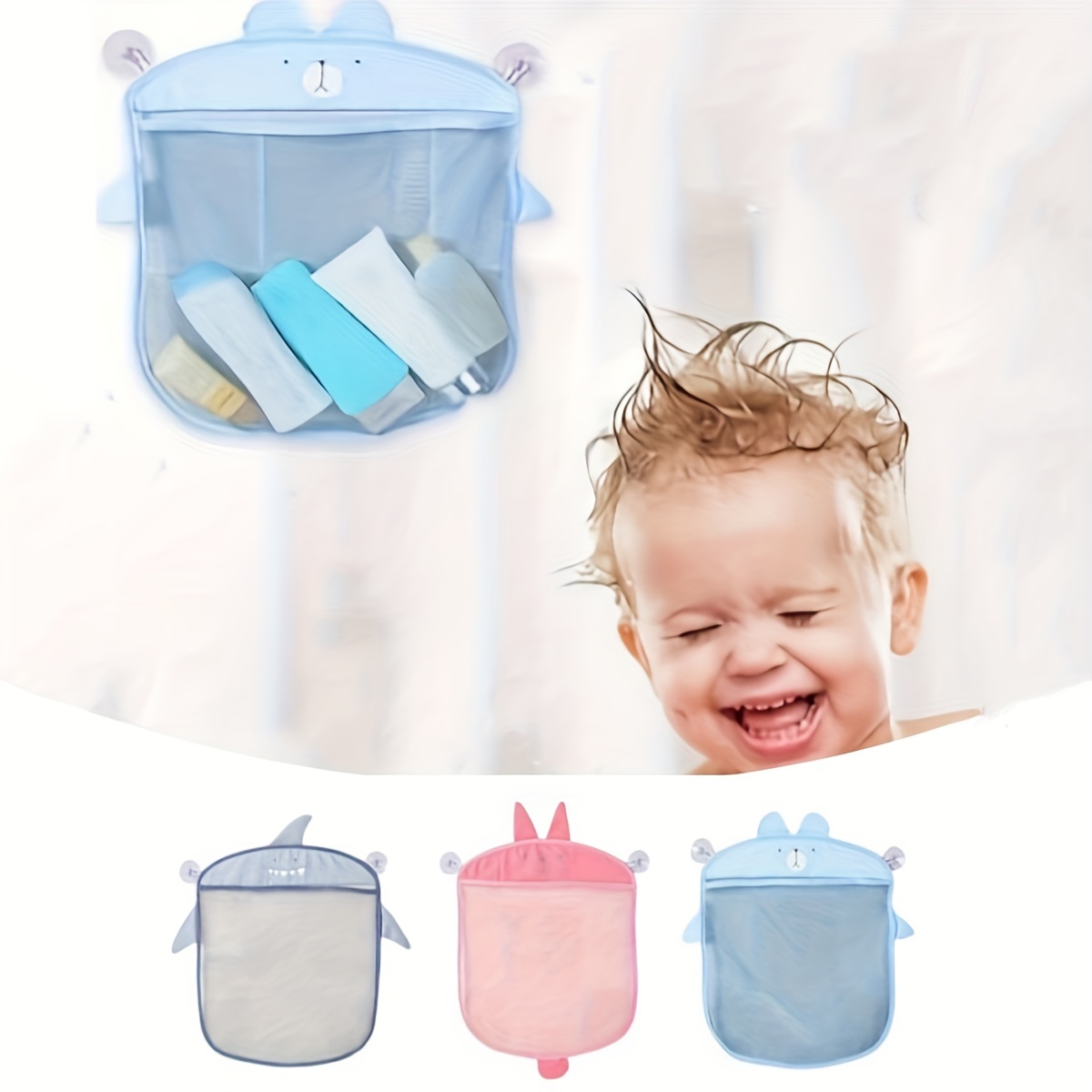 Baby Mesh Bath Toy Storage Bag for Wall – ChildAngle