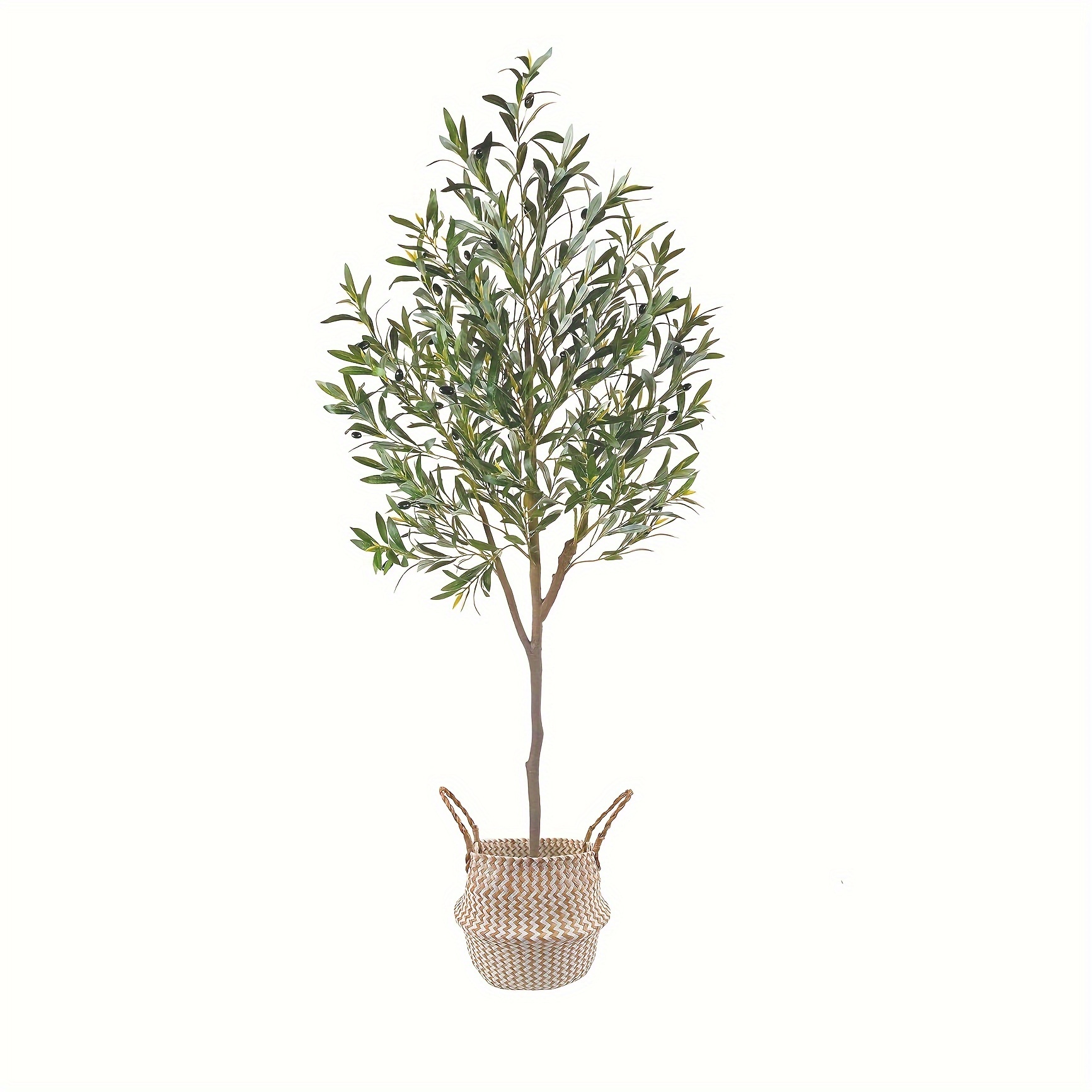 Árbol de olivo sintético de 5 pies de alto, olivos artificiales para  interiores, olivo artificial de 60 pulgadas, árbol de seda de olivo falso