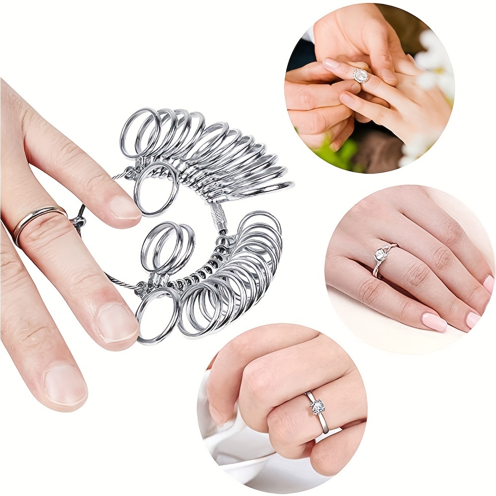 Metal Ring Sizer Gauge Mandrel Finger Sizing Measure Stick Standard Jewelry  Tool