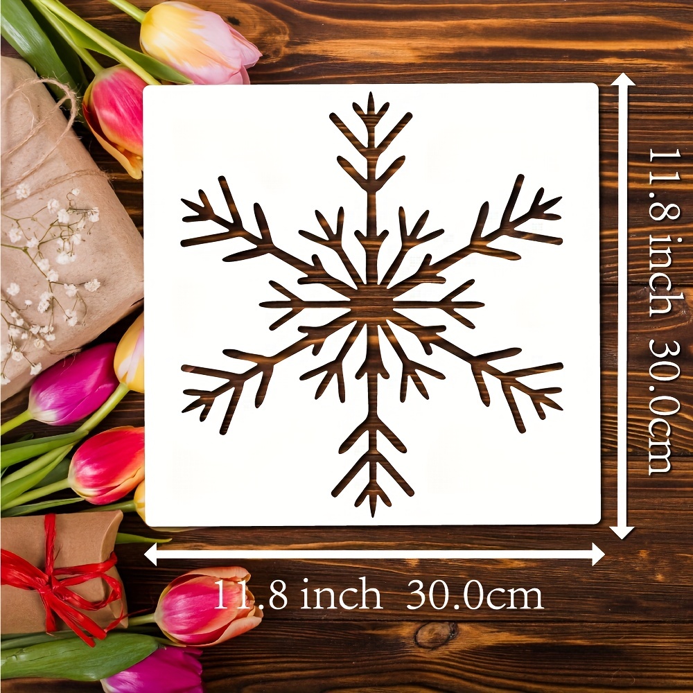 SNOWFLAKES STENCIL CHRISTMAS SNOWFLAKE STENCILS TEMPLATE PAINT ART CRAFT #8  NEW