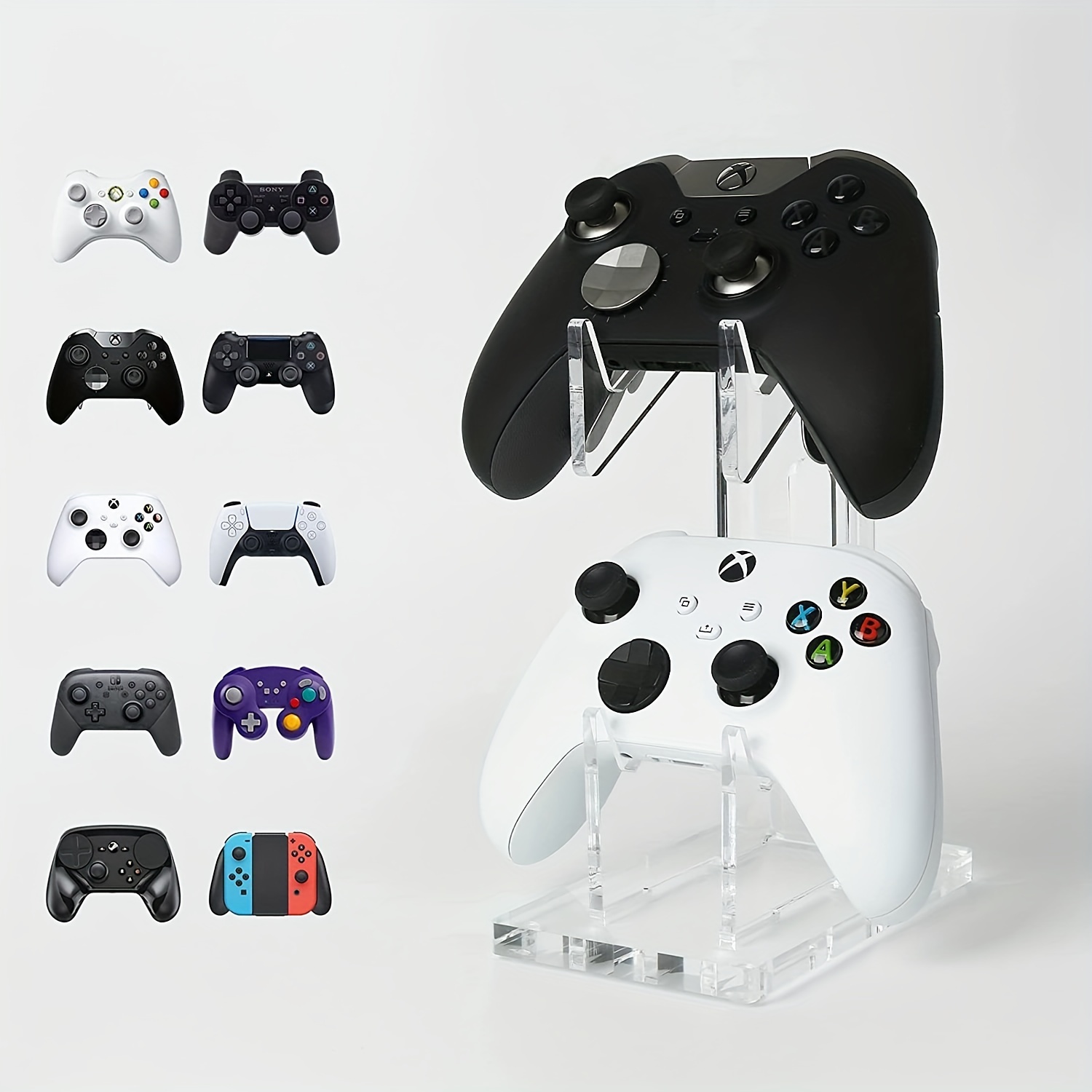 Support de manette, double manette de jeu et support de casque pour Xbox  One, Xbox 360, PS3, PS4, PS5, PC, STEAM