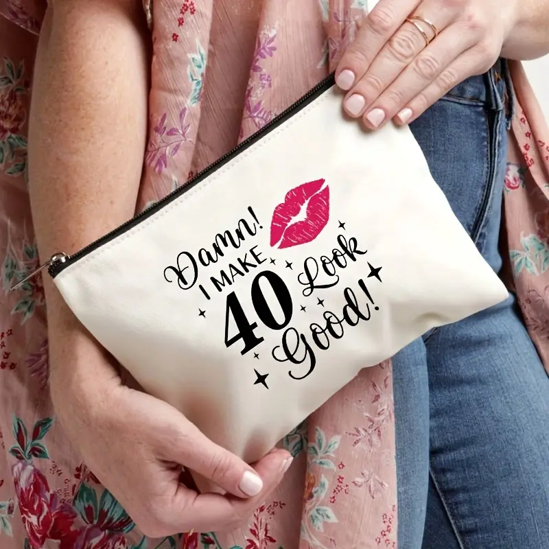 1pc Makeup Bag, Gifts For 40 Year Old 40th Birthday Gifts For Women,  Cosmetic Travel Bag, Happy Birthday Gifts For Women Mom Wife Sister Best  Friend C