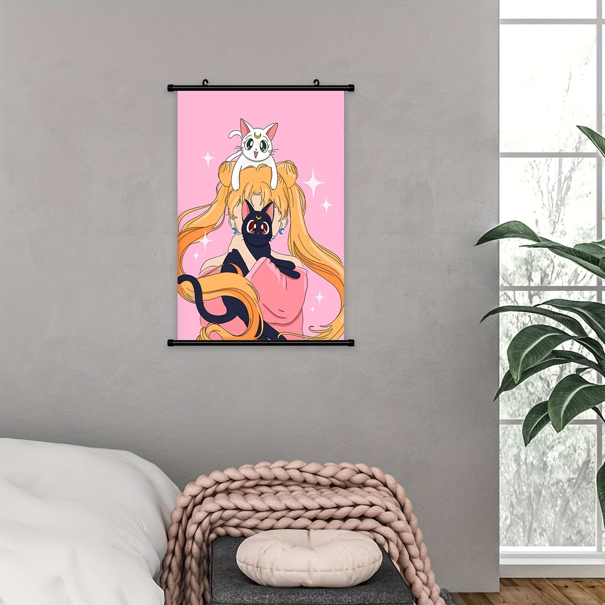 Sailor Moon Japan Anime Wall Scroll Cloth Fabric Poster Art