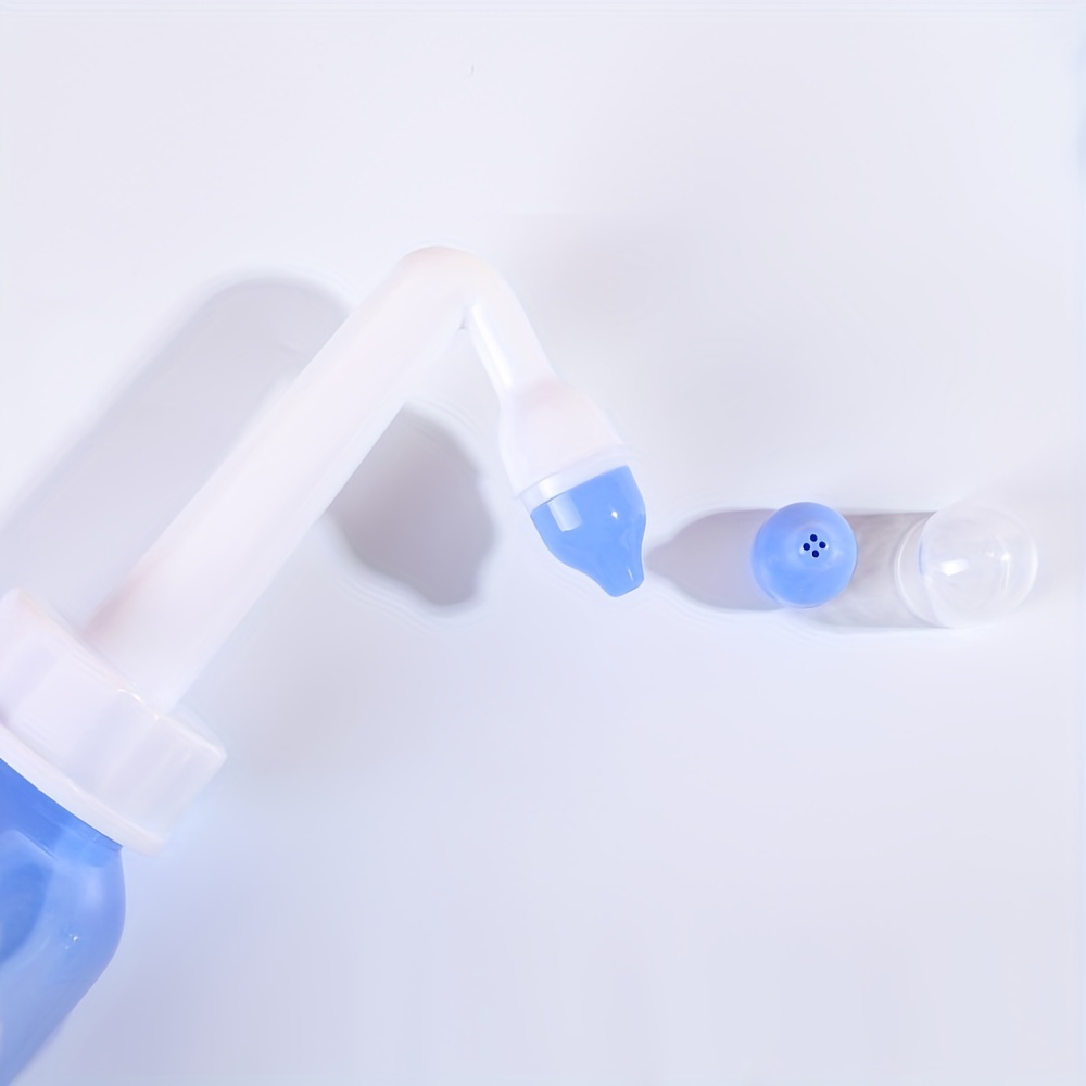 Dispositivo de lavado nasal, dispositivo de lavado nasal TYC de 500 ml, con  dos boquillas, Para Irrigación Nasal Para niño Y Adultos (500 ml, azul) :  : Salud y Cuidado Personal
