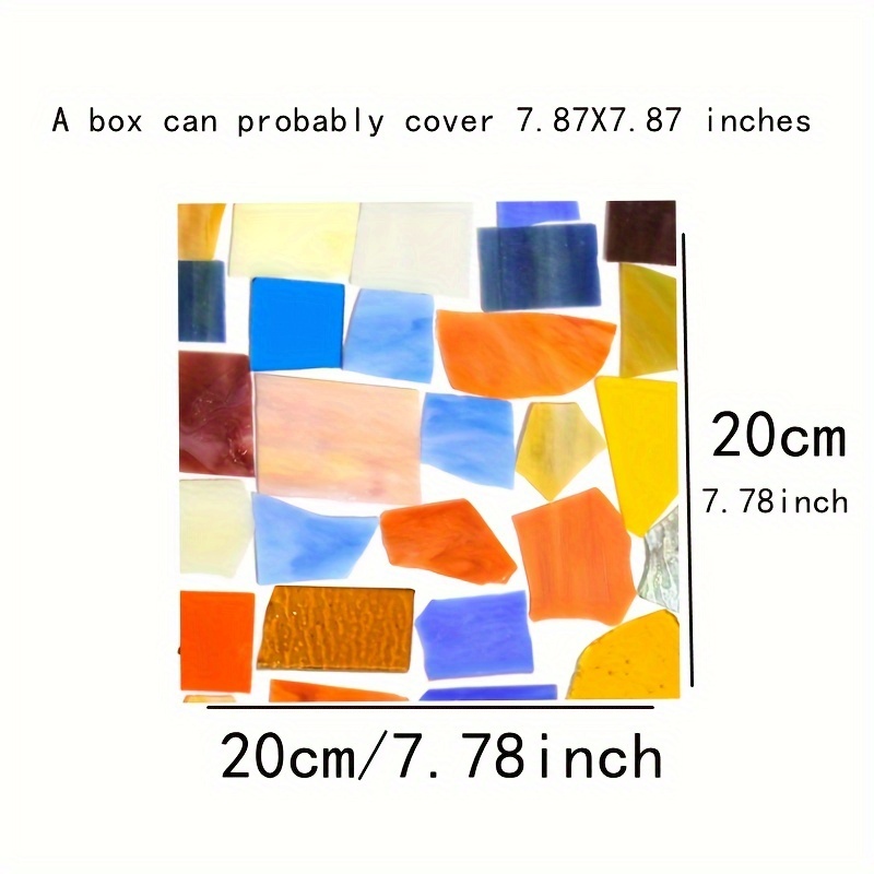 1.1lb Mixed Color Irregular Crystal Mosaic Glass Tiles for Crafts