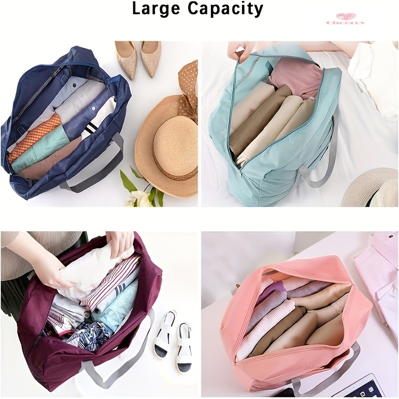 Duffle Bag For Travel, Folding Storage Large Capacity Travel Bag, Organizer  Bag With Sturdy Handle And Zipper, Travel Moving Bag - Temu