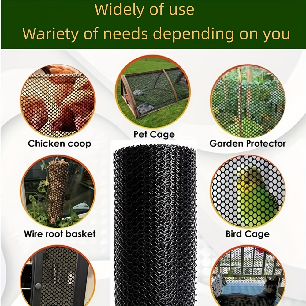 Plastic Chicken Wire Fence Mesh Poultry Netting For - Temu