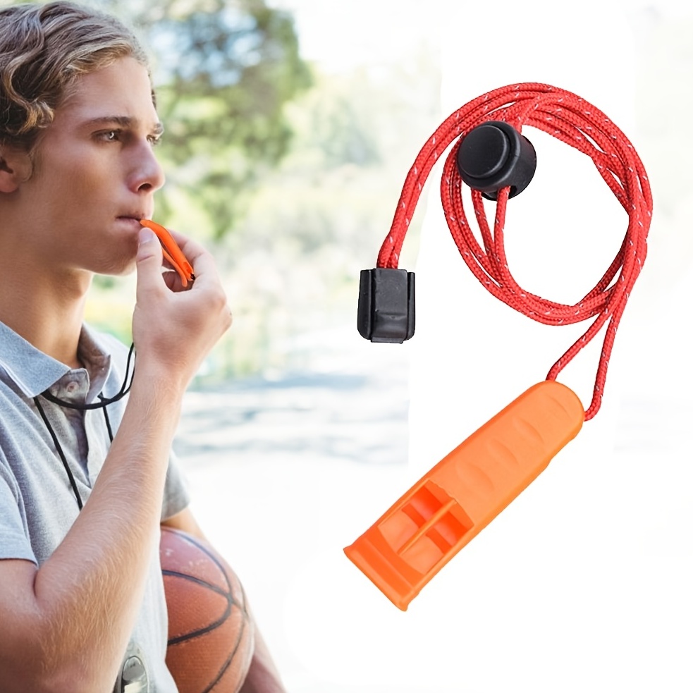 1pc Safety Survival Whistles With Adjustable Reflective Lanyard