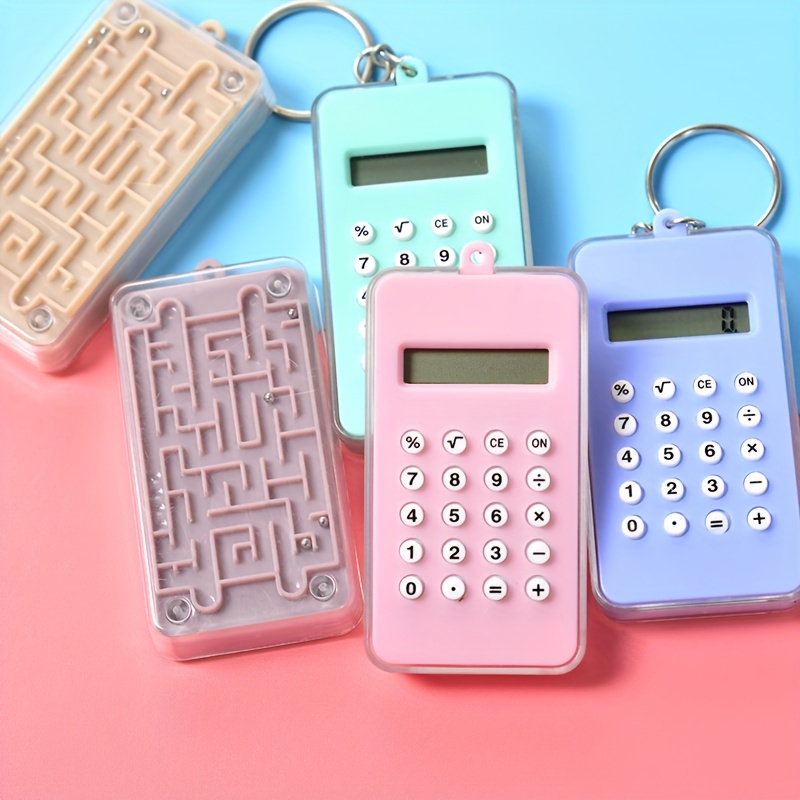 Maze Calculator Keychain Portable Mini Girls Fun Educational - Temu