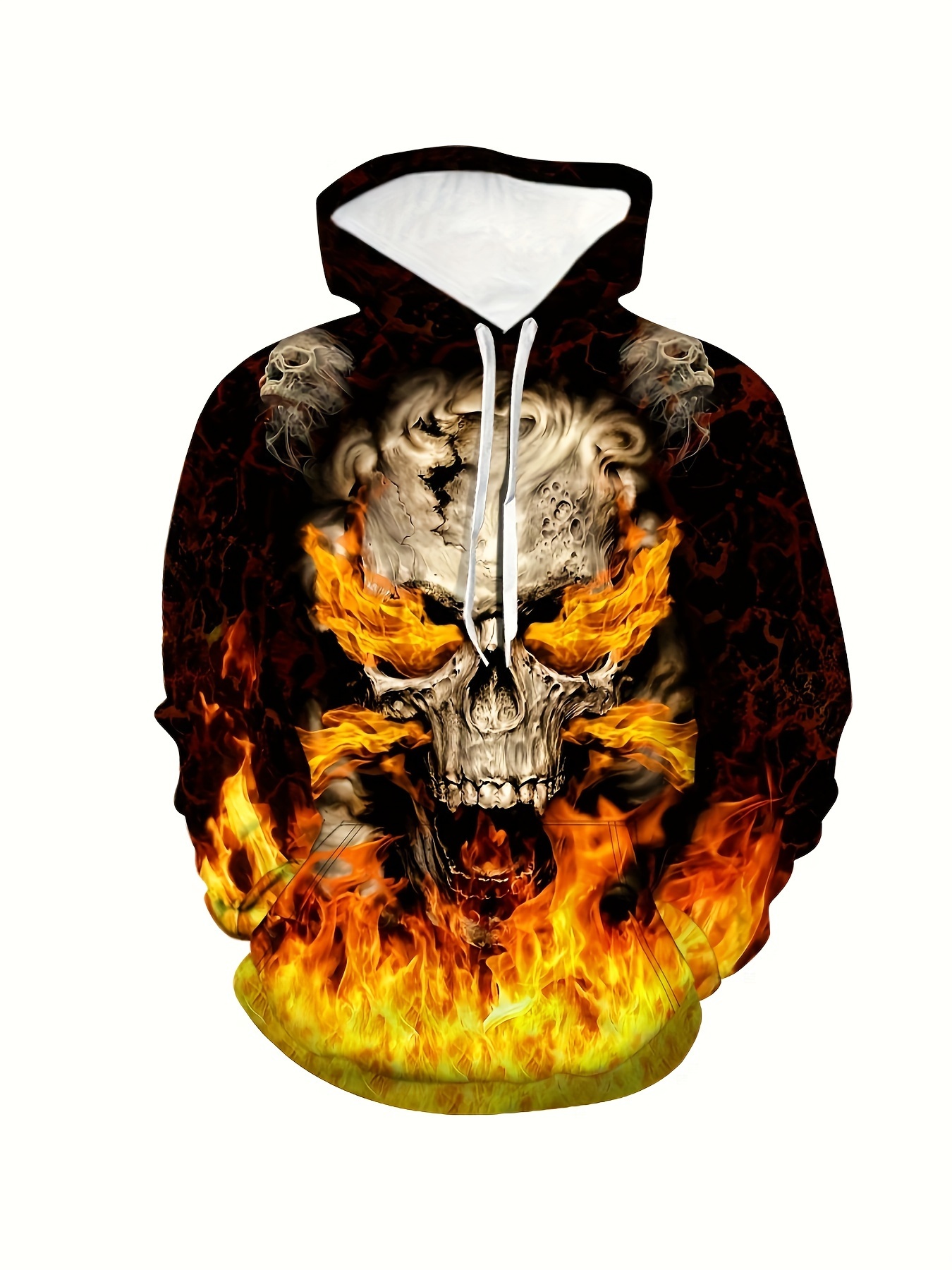 Burning skull online hoodie