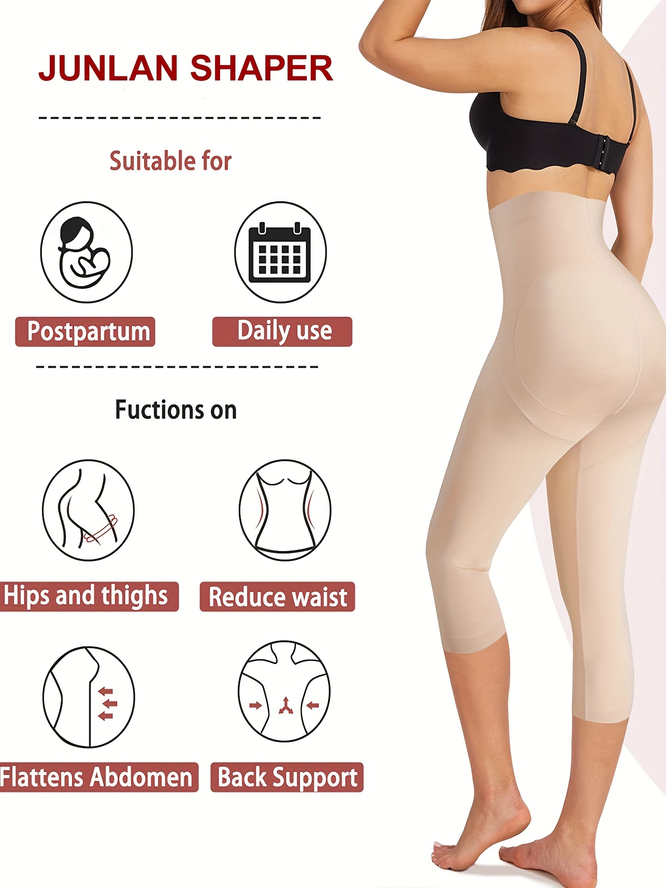 Pantalones moldeadores para el cuerpo, pantalones moldeadores para el  cuerpo con cintura alta de ion NikouMX