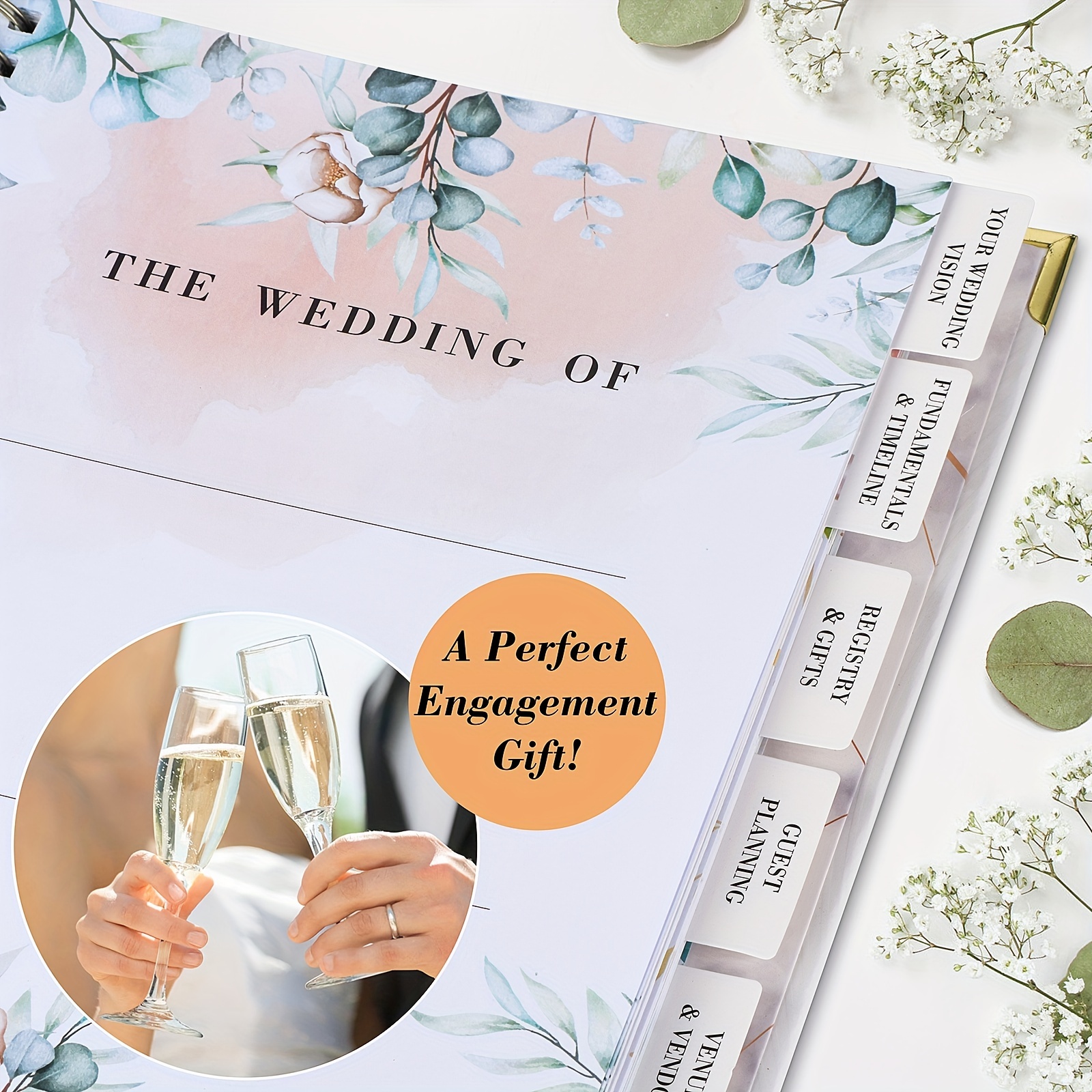  Your Perfect Day Wedding Planner for Bride - Planning Book and  Organizer, Bridal Binder with Countdown Calendar : Office Products