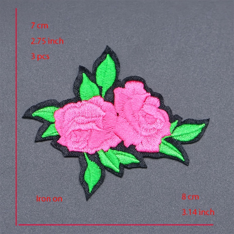 Fashion floral embroidered Patches for Clothing iron on Embroidery Stickers  Clothing Applique flowers Decoration Badge parche
