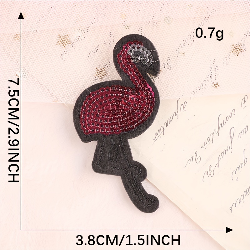 3pcs Flamingo Applique Patch Clothing Hat Bag DIY Iron On Patch