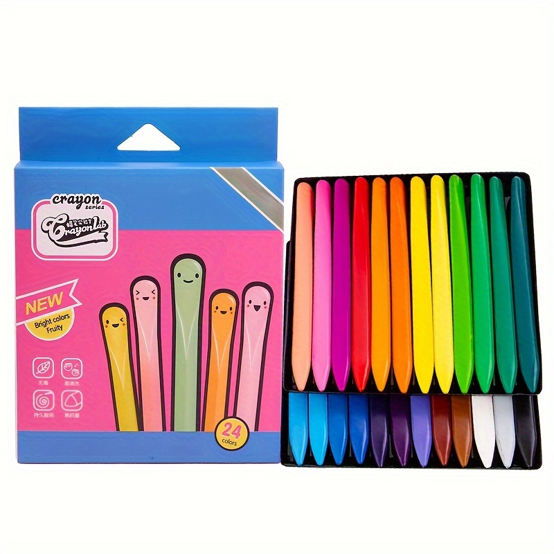 12/24/36 Colors Triangle Crayons Safe Non toxic Coloring - Temu