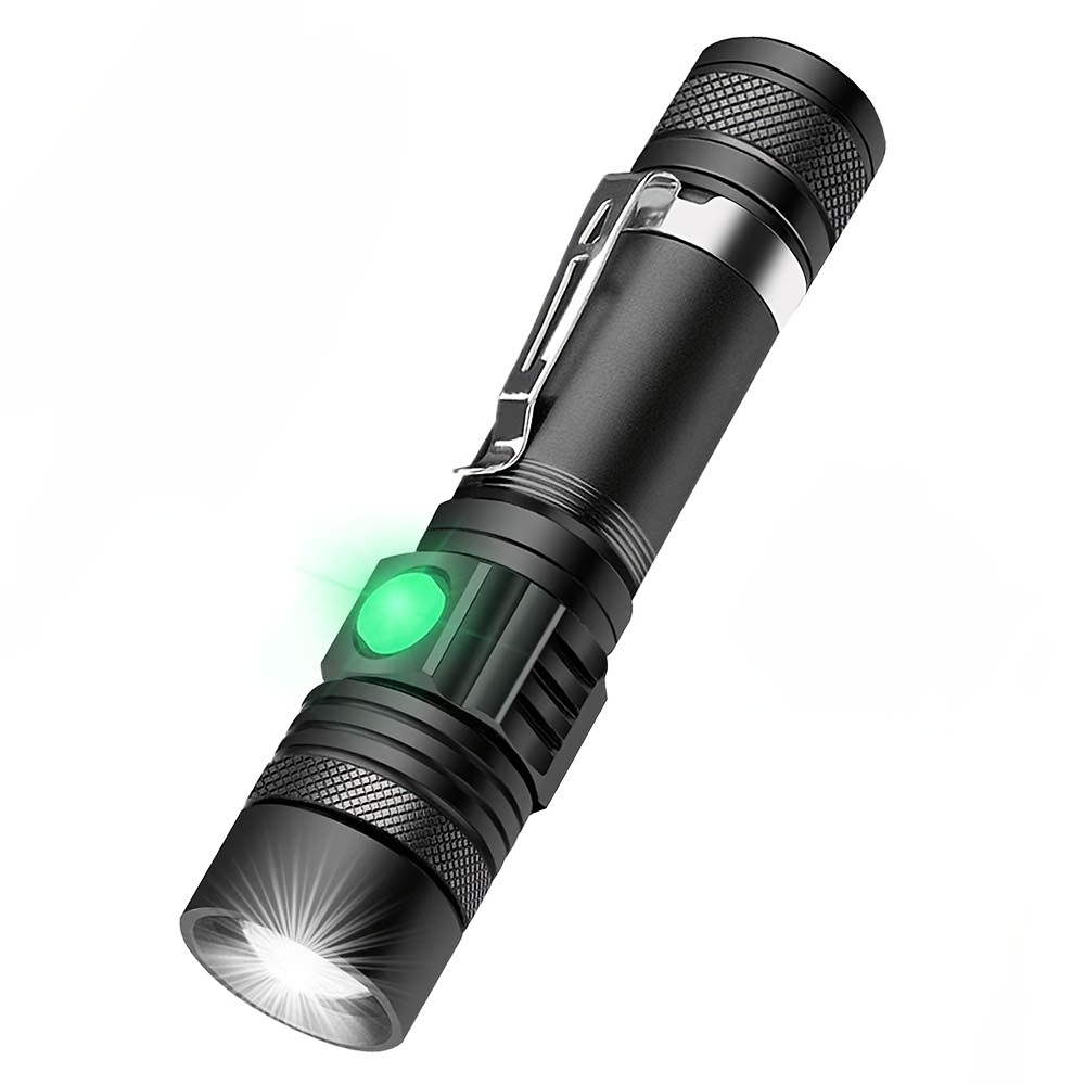 Mini linterna de 3 modos, linternas pequeñas LED potentes lúmenes altos  tácticos con clip, linterna compacta de bolsillo portátil delgada para
